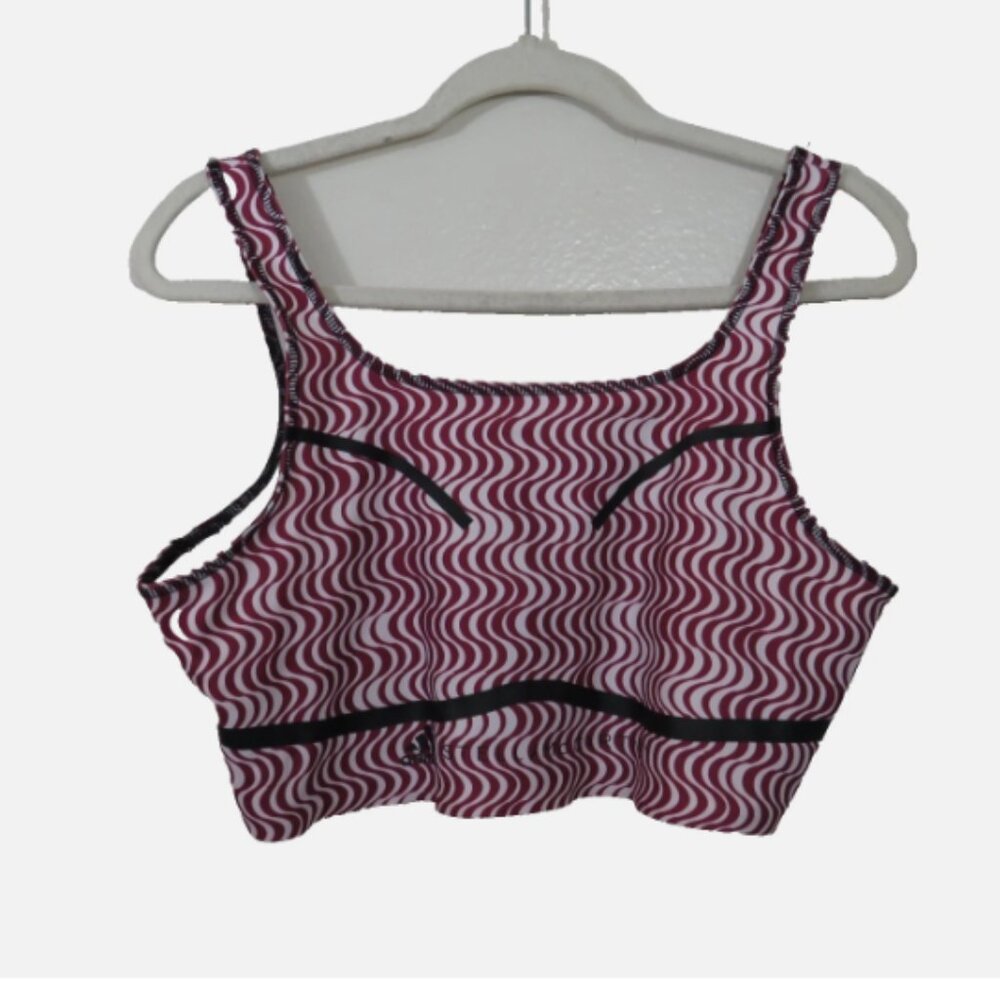 Adidas Stella McCartney size Large True Purpose Printed Crop Top Sports Bra NEW